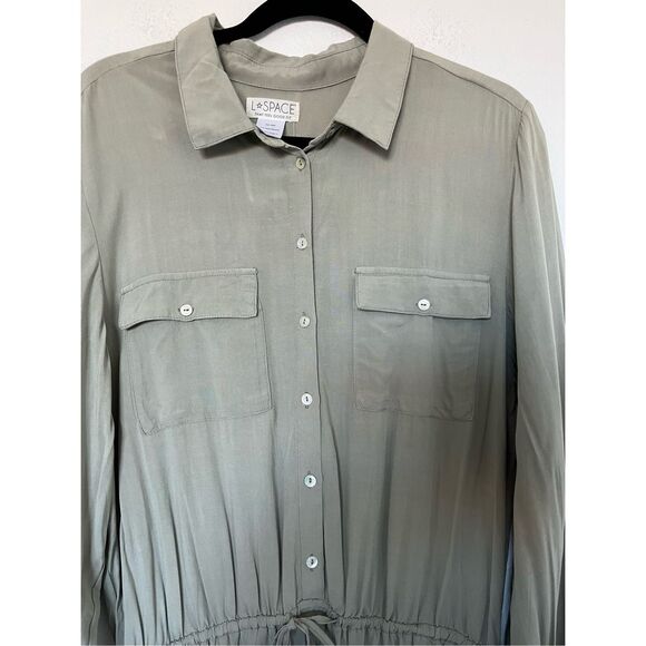 NWT L Space Amelia Dress Olive Green - Picture 5 of 10
